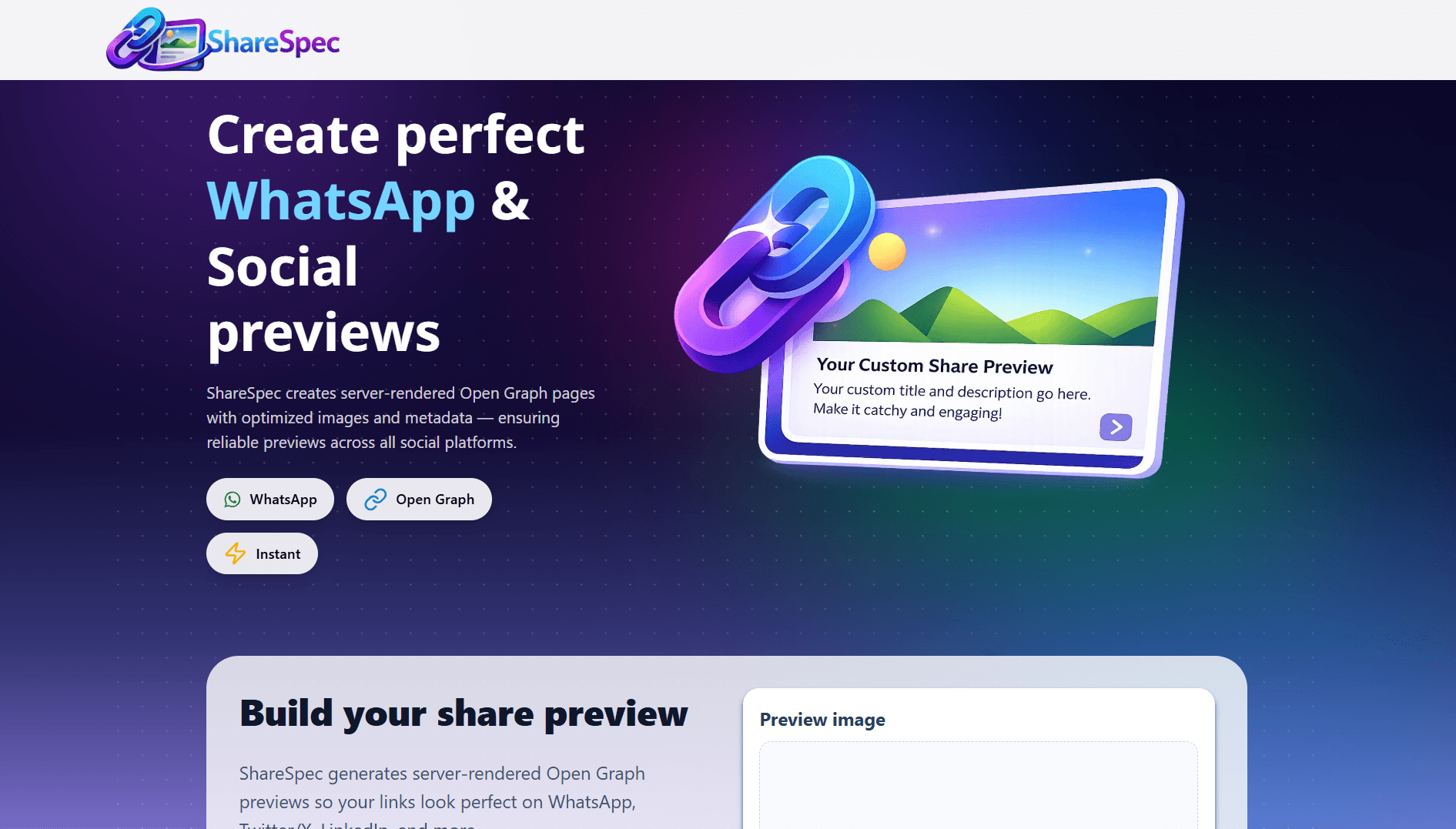 ShareSpec - Open Graph Preview Generator preview